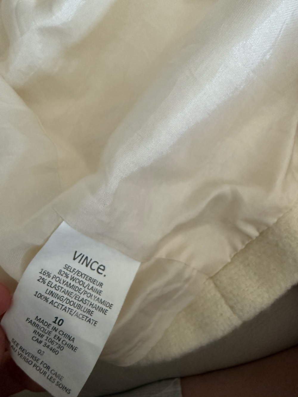 Vince Cream/off white Moto Jacket - Picture 6 of 7